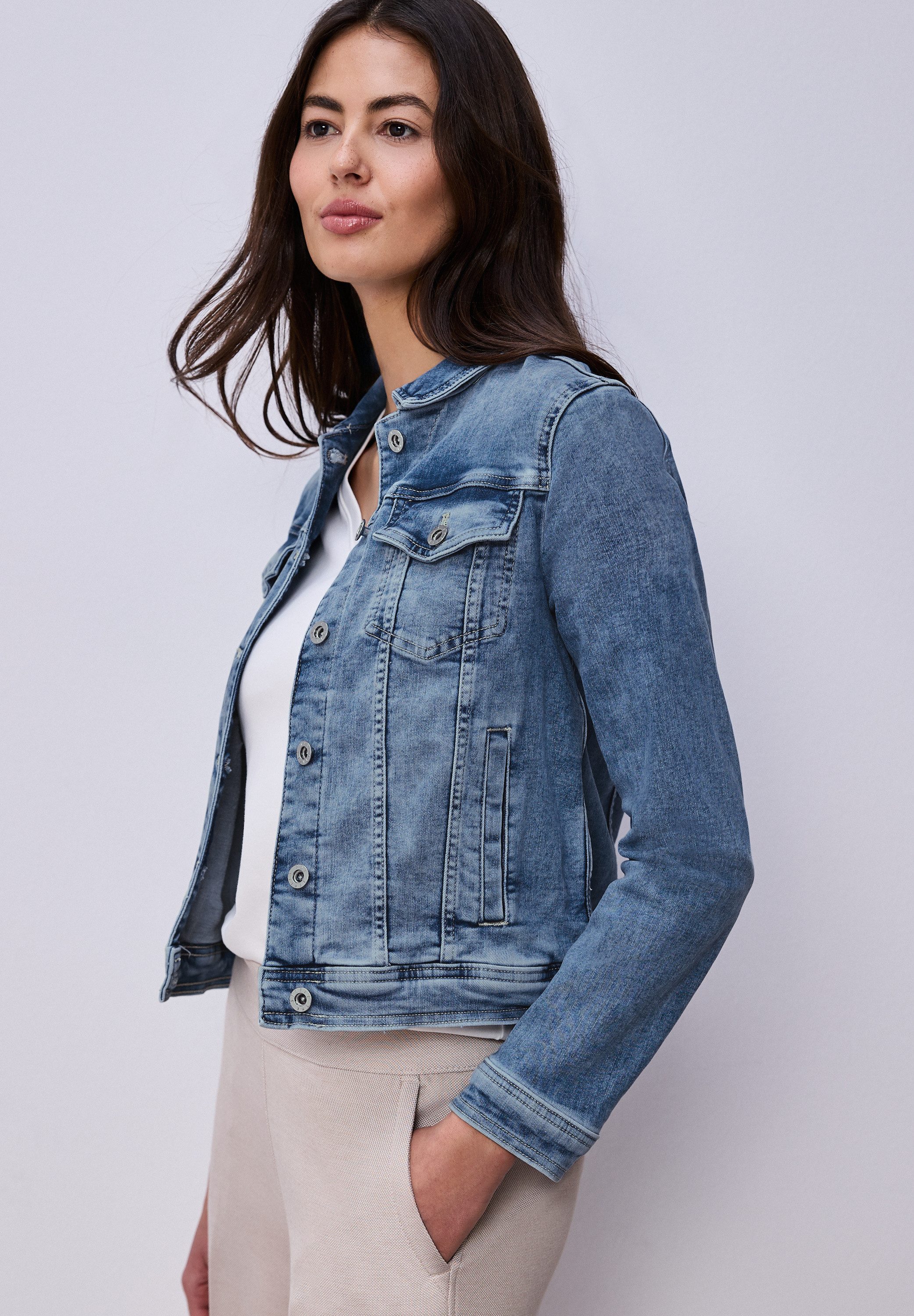 STREET ONE Jeansjacke mit Brust Taschen – Bild 2 von 5