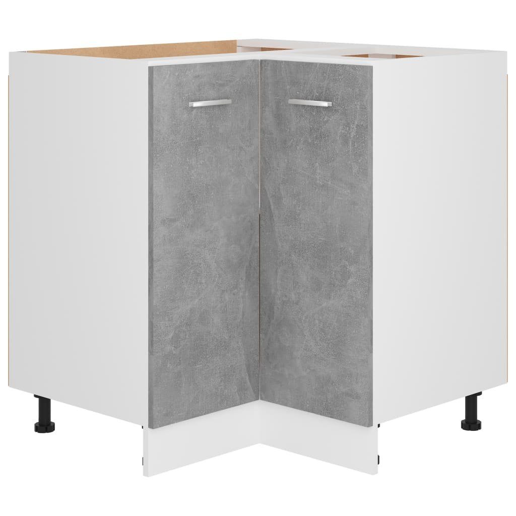vidaXL Unterschrank NA Eckunterschrank Betongrau 75,5x75,5x80,5 cm Spanplatte
