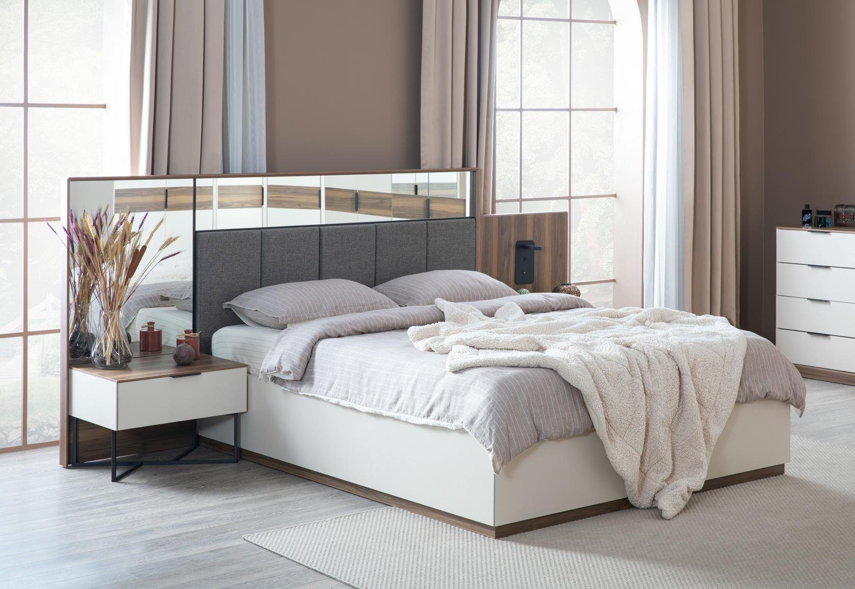 JVmoebel Bett Modern Bett Design Doppel Betten Schlafzimmer Elegantes Möbel Neu (1-tlg., Nur Bett), Made in Europe