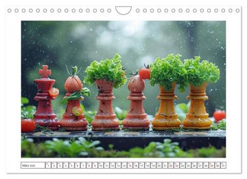 CALVENDO Wandkalender Lecker Schach (Wandkalender 2025 DIN A4 quer), CALVENDO Monatskalender