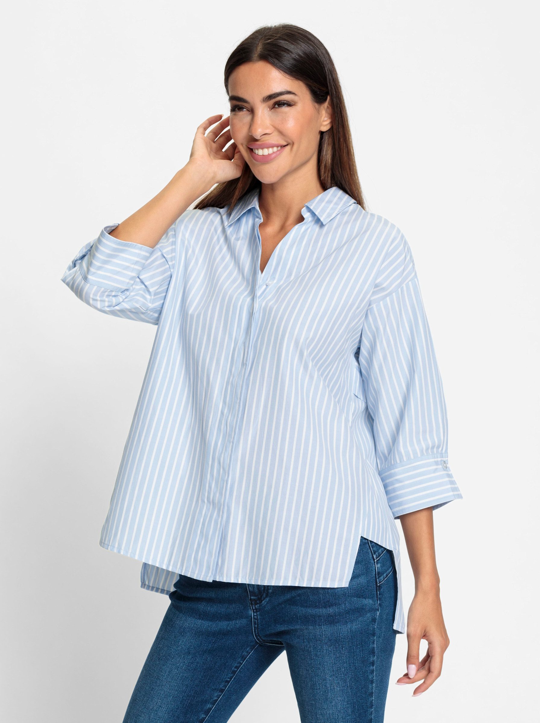 heine Klassische Bluse Gestreifte Bluse . günstig online kaufen