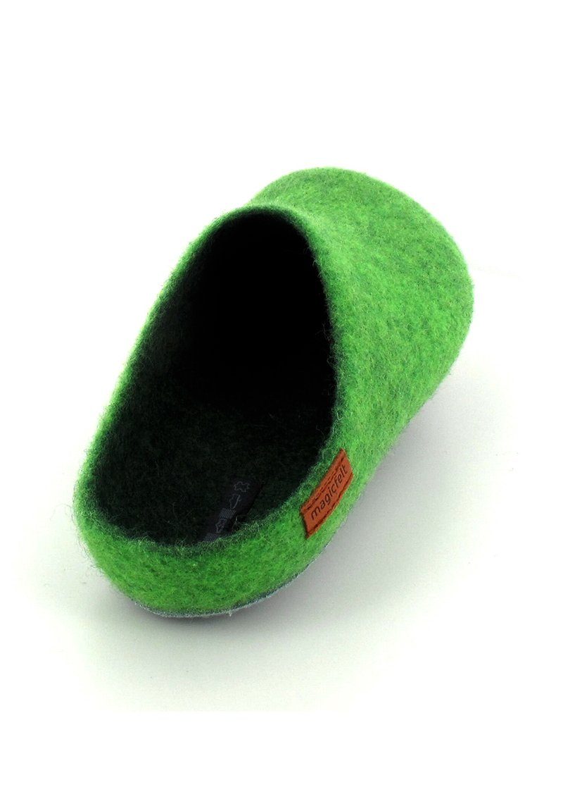 Magicfelt Filzpantoffel mit Ledersohle Hausschuh reine Wolle