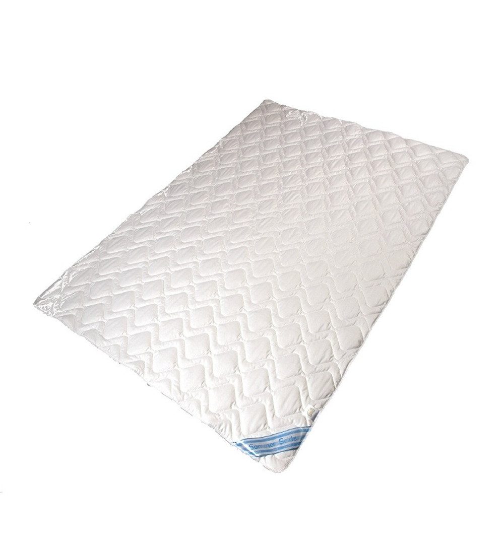 Garanta Naturfaserbettdecke Sommer Seide Micro Silk leichte Sommerdecke Wildseide Microfaserbezug, Füllung: 60% Wildseide 40% Baumwolle, hautsympathisch, luftig, leicht, kochfest