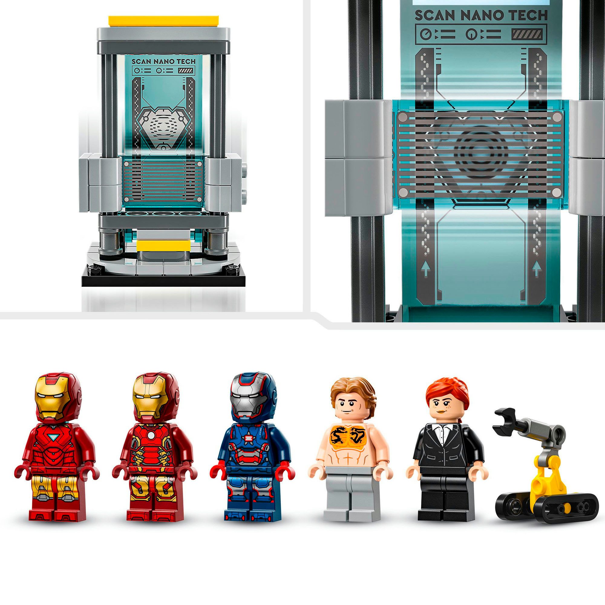 LEGO® Iron Mans Labor: Halle der Rüstungen (76315), LEGO Super Heroes Konstruktionsspielsteine, (384 St), Made in Europe – Bild 5 von 5