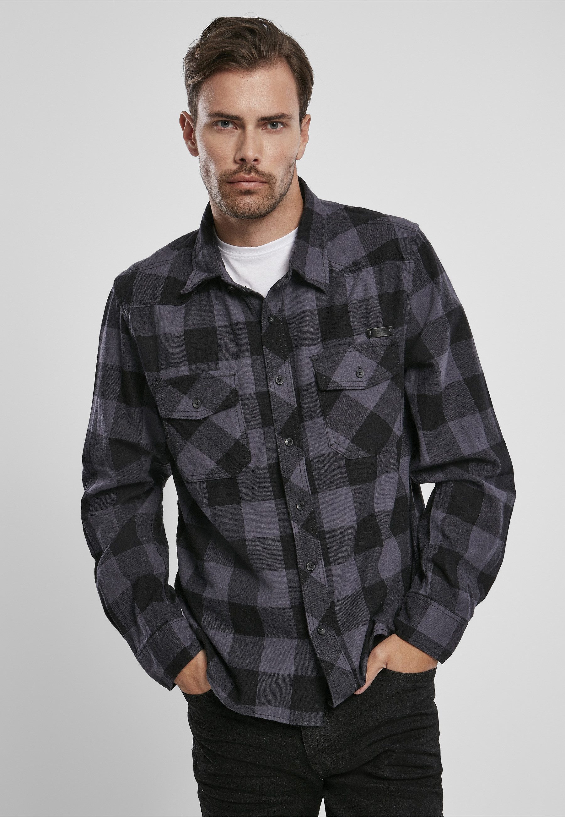 Brandit Langarmhemd Brandit Herren Checked Shirt (1-tlg)