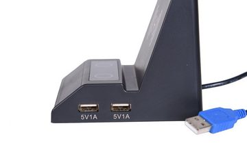 MIIGA Controller-Ständer Gaming-Ständer 2-in-1 Ladestation 2 USB-Anschlüsse Controller-Halterung, (1-tlg., 1-tlg Controller-Halterung, Integrierte Ladestation, 2 USB-Anschlussschlüsse)