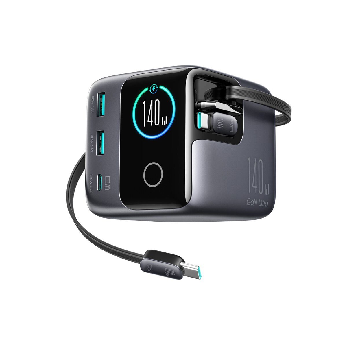 JOYROOM Joyroom GaN 140W Ladegerät 5 Ports Grau Powerbank