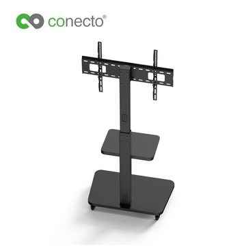 conecto TV-Ständer Standfuß für Flachbildschirm Fernseher TV-Wandhalterung, (bis 75 Zoll, mit Rollen)
