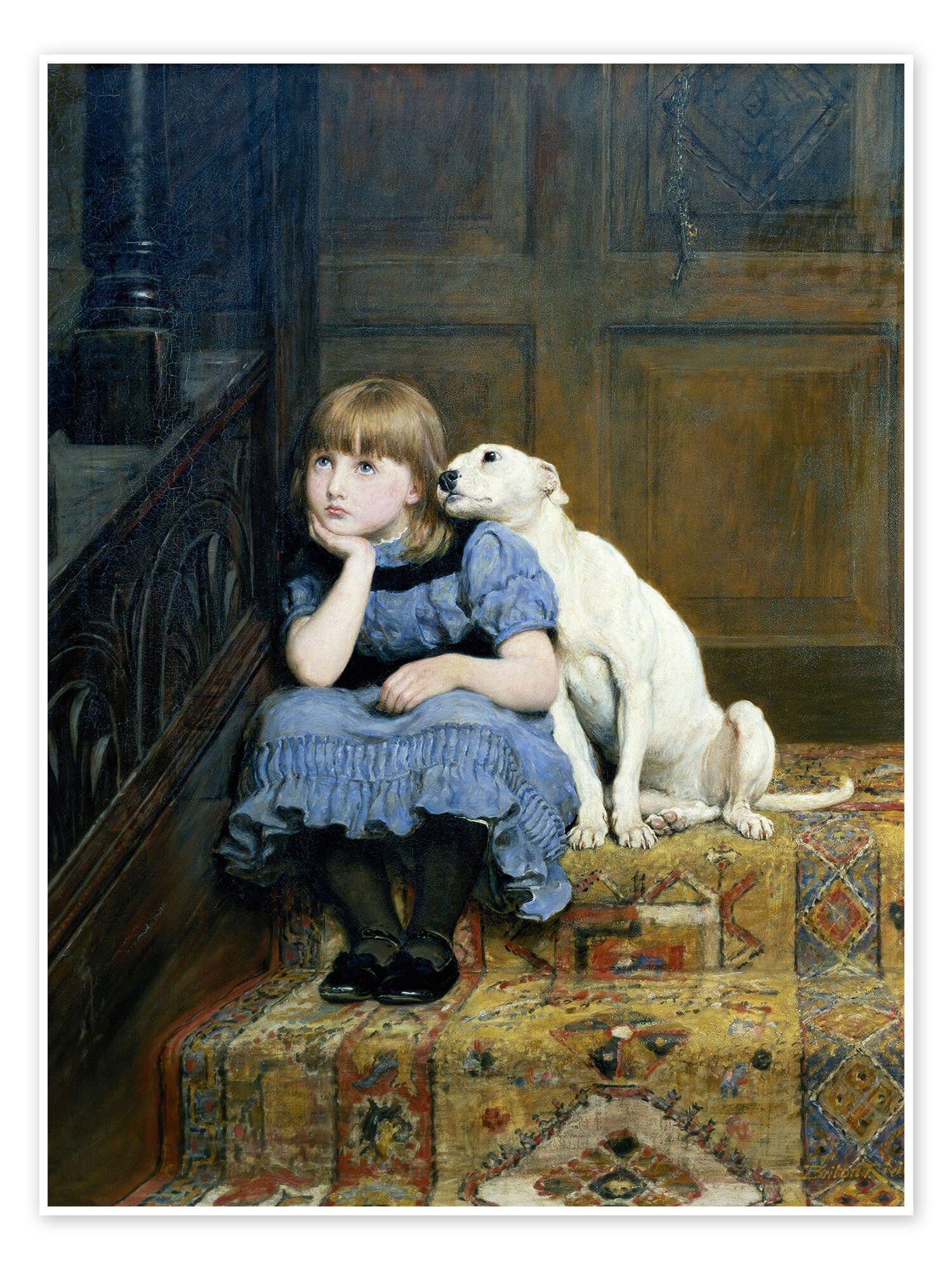Posterlounge Wandbild Sympathie, Briton Riviere, erhältlich als Poster, Leinwandbild, Wandsticker oder Acrylglasbild