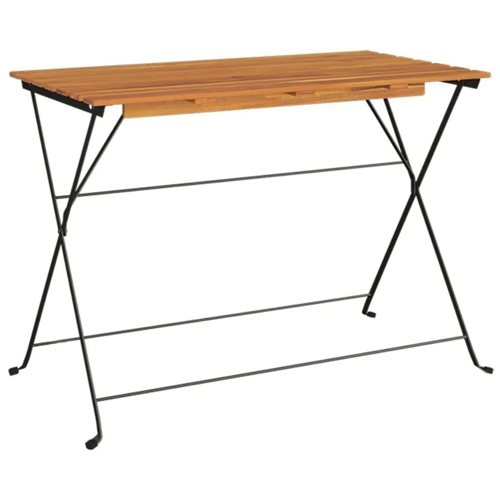 vidaXL Gartentisch Bistrotisch Klappbar 100x54x71 cm Massivholz und Stahl ( günstig online kaufen