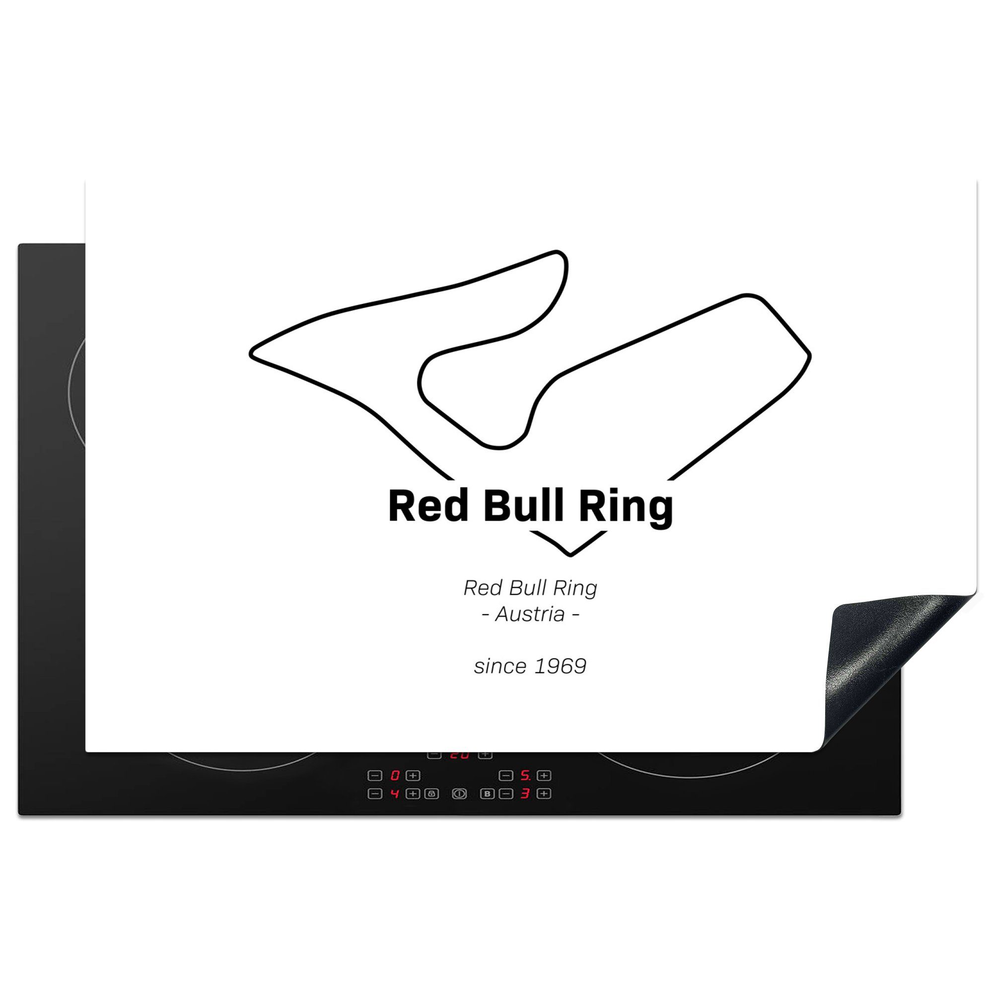 MuchoWow Herdblende-/Abdeckplatte Red Bull Ring - Formel-1-Rennstrecke, Vinyl, (1 tlg), 81x52 cm, Induktionskochfeld Schutz für die küche, Ceranfeldabdeckung
