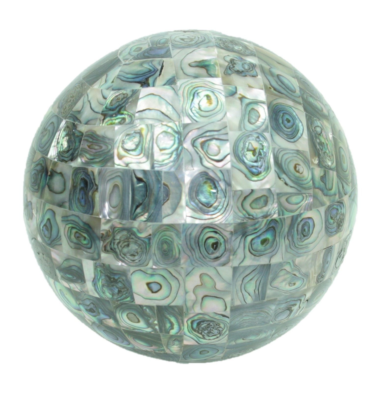 Skulptur Traumhafte Abalone-Muschel Kugel 13 cm, 2500gr., Einzelstück
