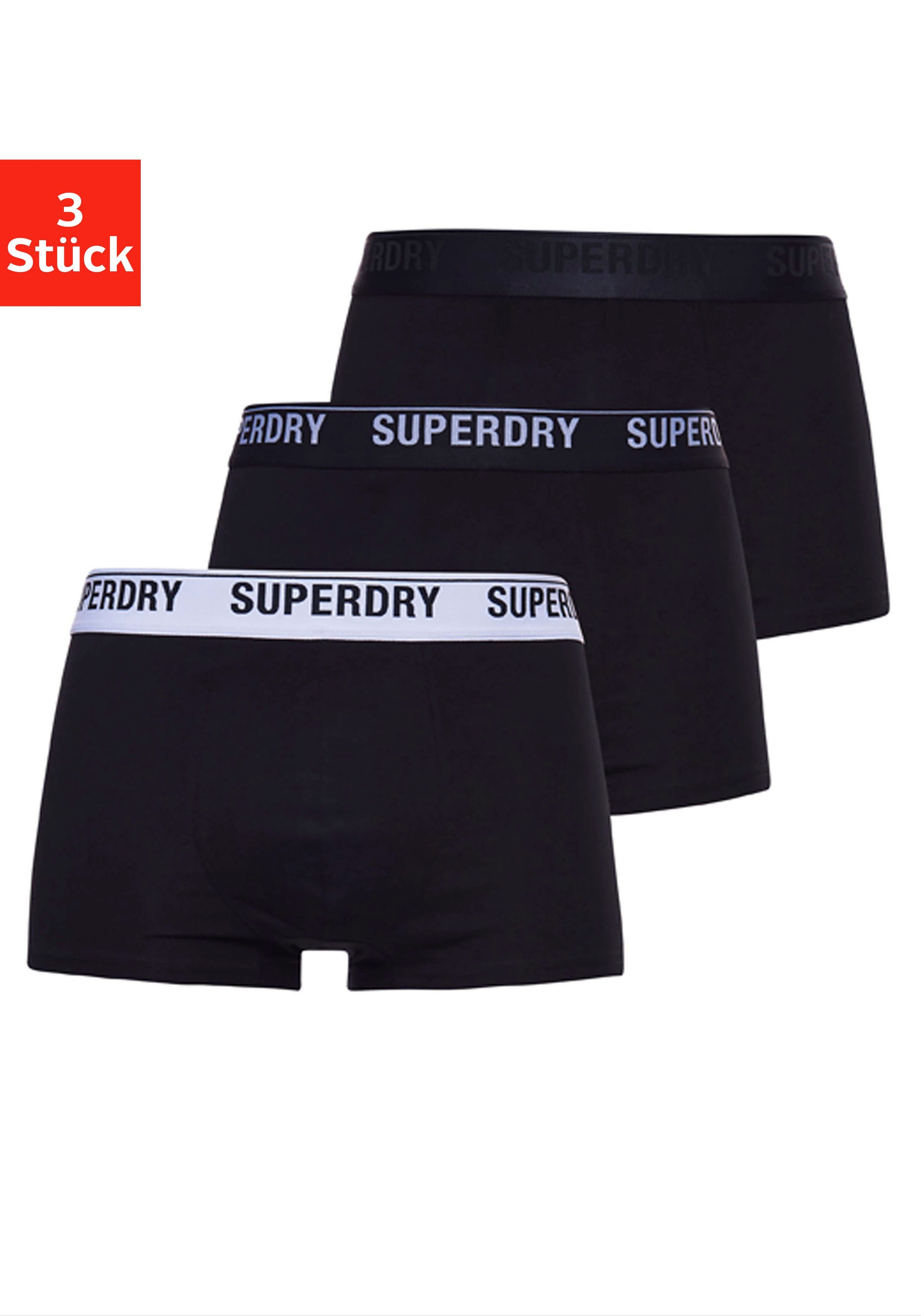 schwarz Superdry (3-St) Boxer