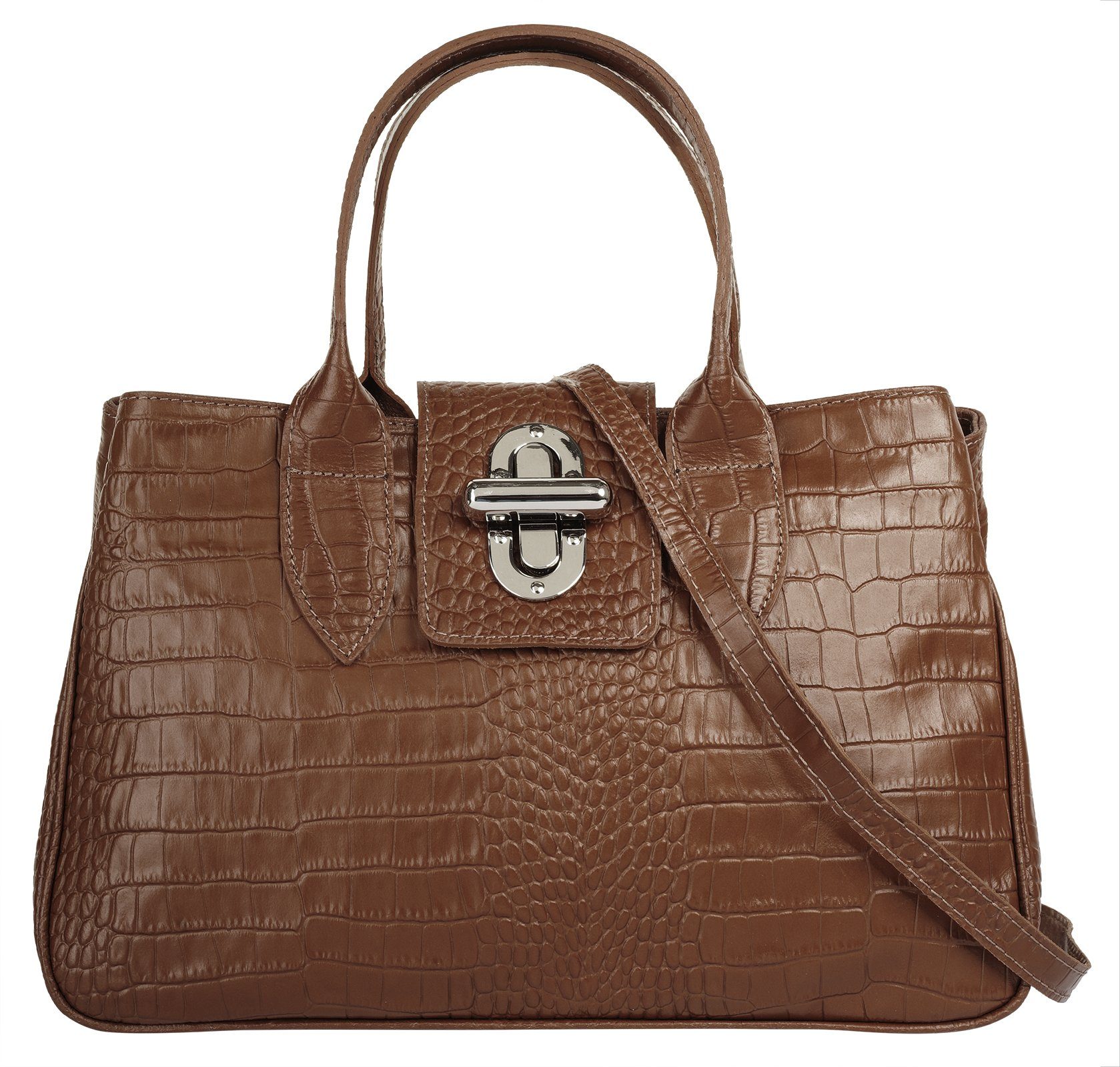 Cluty Henkeltasche CLUTY Damen echt Leder, Made in Italy, echt Leder, Made in Italy