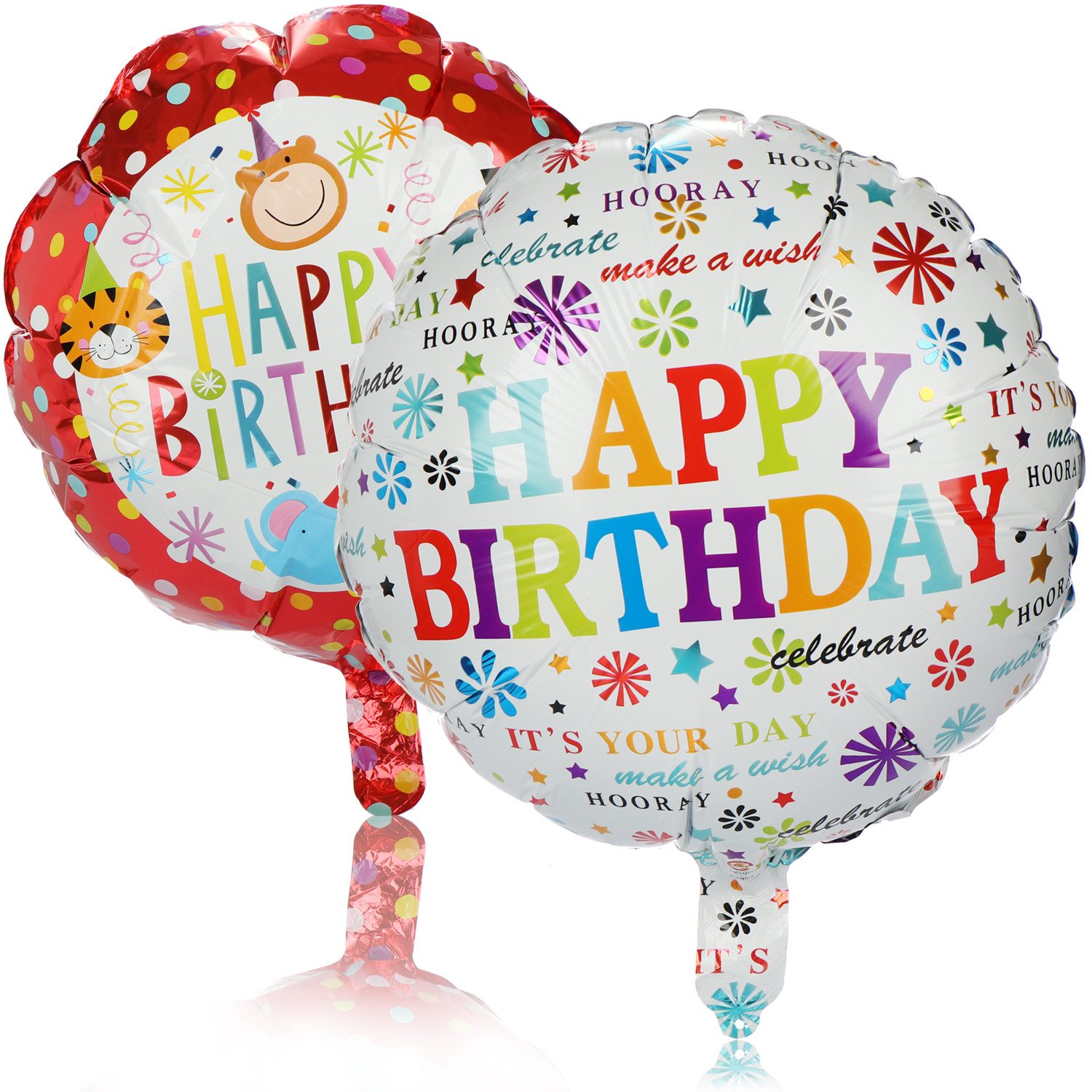 com-four Aufblasbares Partyzubehör Folienballons "Happy Birthday", hervorragend als Deko für einen Kinder-Geburtstag