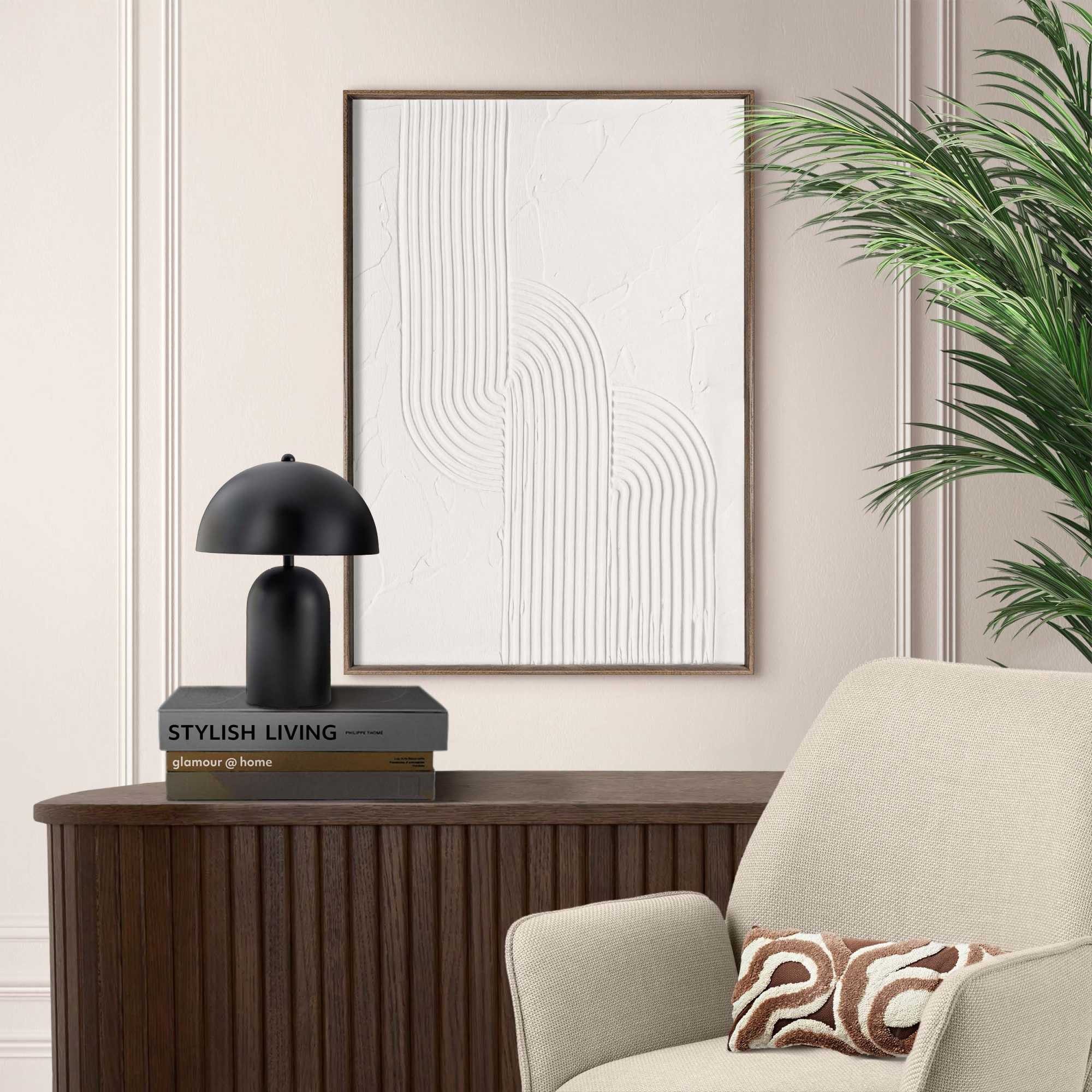 Reinders! Wandbild Reliefmuster, Wohnzimmer - Weiß - MDF - Abstrakt - 50x70 günstig online kaufen