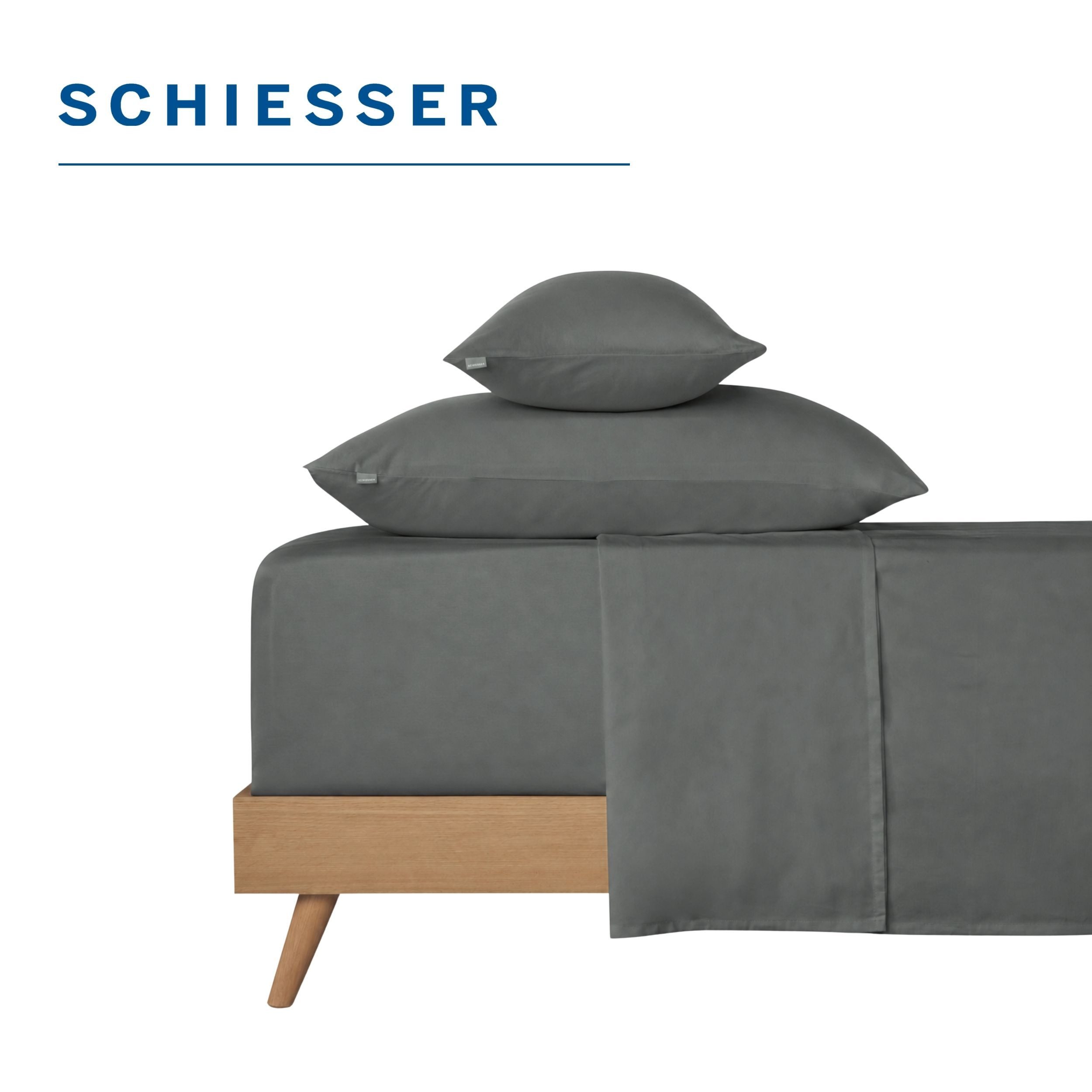 Schiesser Bettlaken Smoothy aus glatter Baumwolle in klassischer, hotelinspirierter Optik, Renforcé, Gummizug: ohne, (1 Stück), Oeko-Tex® zertifiziert – Bild 3 von 5