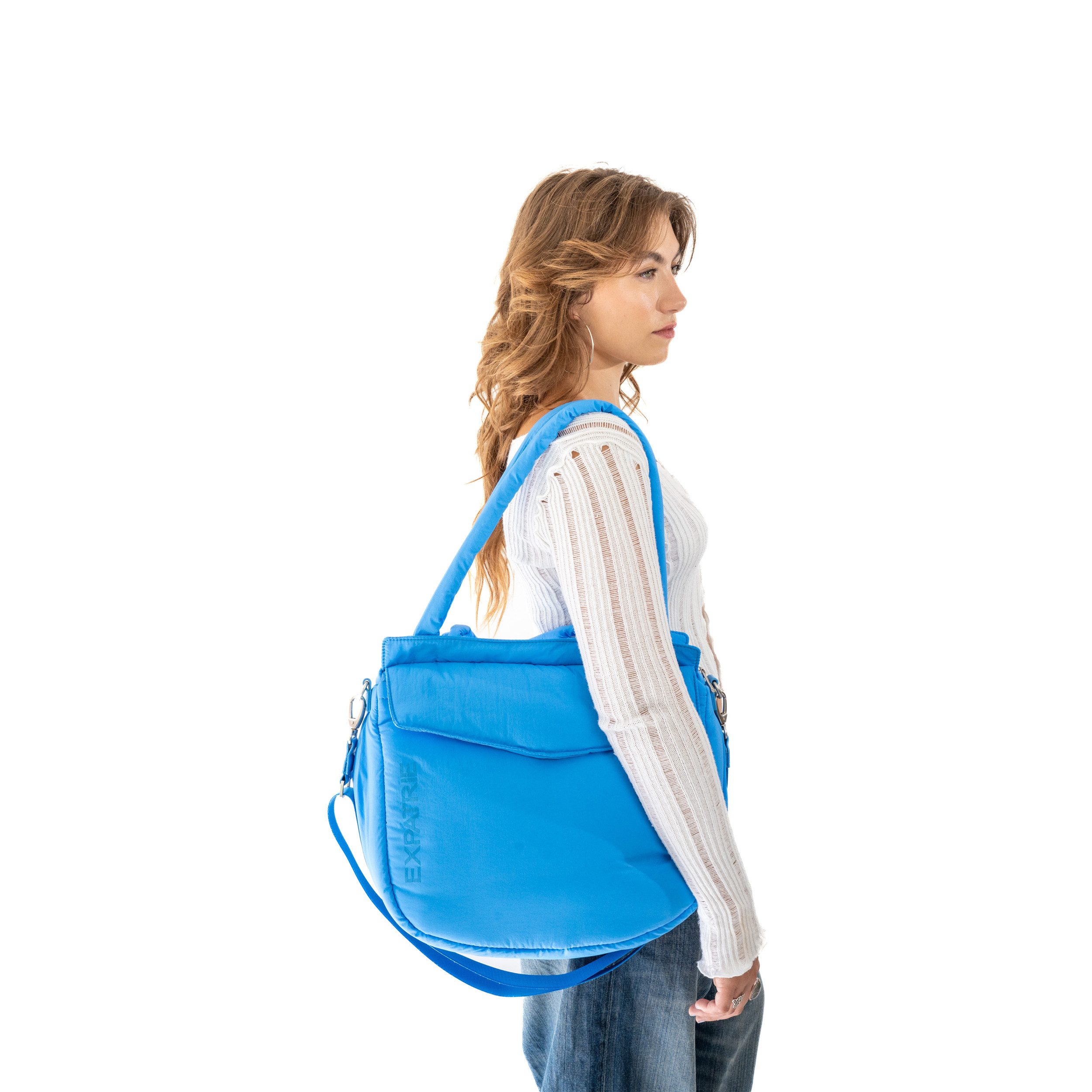 Expatrié Shopper Poppy Shopper im Puffy Design (1-tlg), Nylon Utility Tote Bag mit gepolstertem Laptopfach, Wasserabweisend