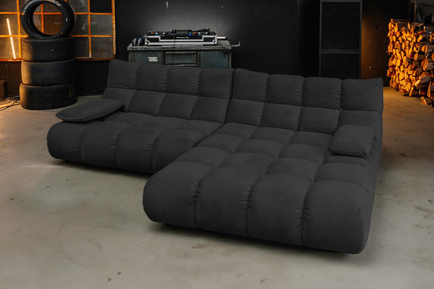 KAWOLA Ecksofa VIVIEN L-Form Samt Sofa - Bequem & Modern - Wohnzimmer Couch, L-Couch Samt, verschiedene Farben, 299x189cm, rechts/links montierbar
