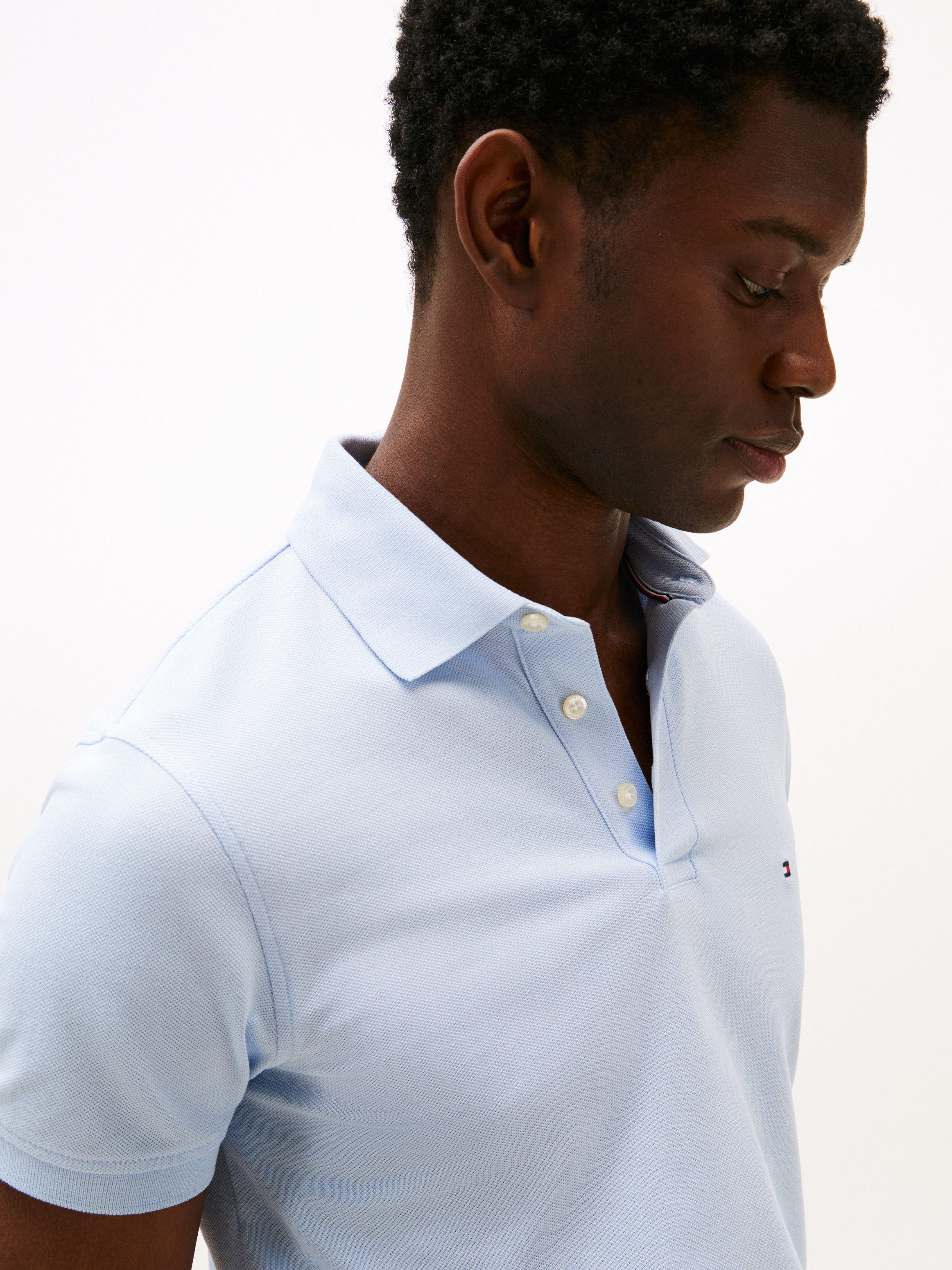 Tommy Hilfiger Poloshirt 1985 SLIM POLO mit Piqué-Struktur und Stickerei me günstig online kaufen