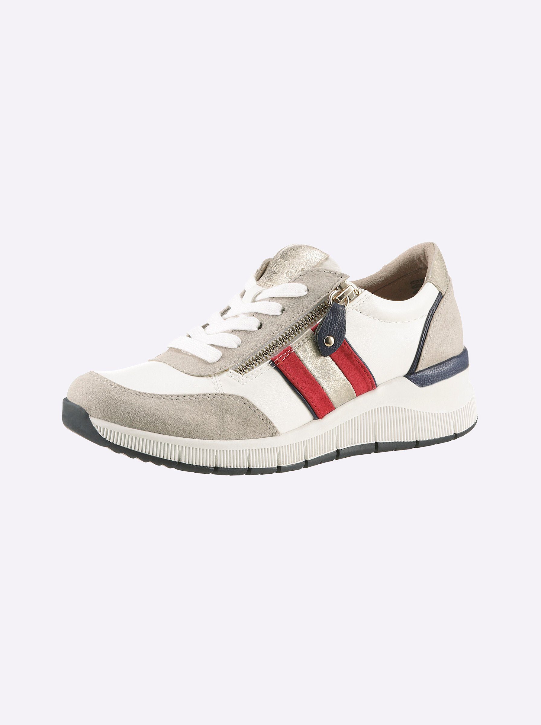 Jana Damen Sneaker Vegan – Mit Reißverschluss, Mehrweite, Bequem & Flach