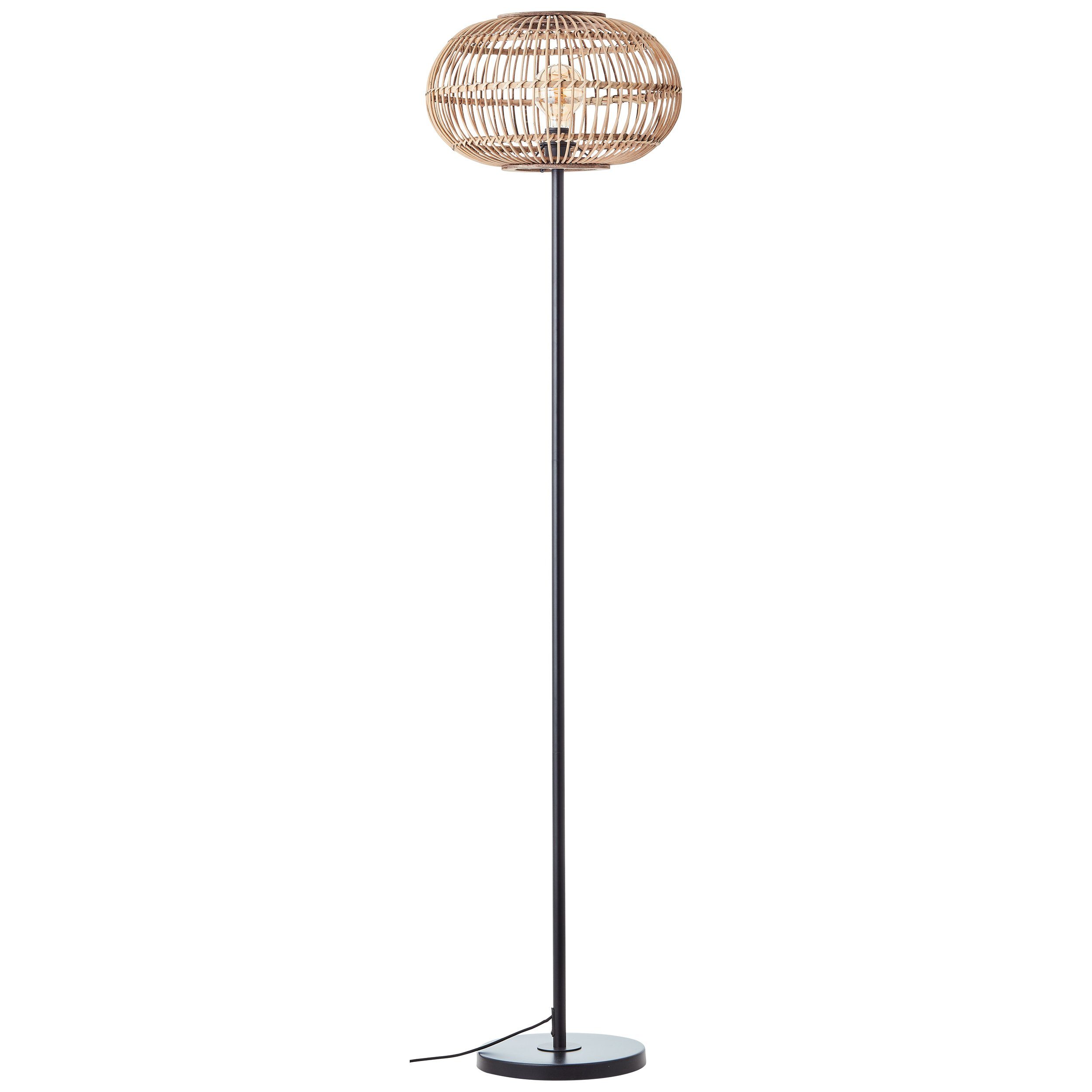 Lightbox Stehlampe, ohne cm, 38 W, E27, m Ø 60 1,5 Höhe, Leuchtmittel, max. Stehlampe, Metall/Bambus