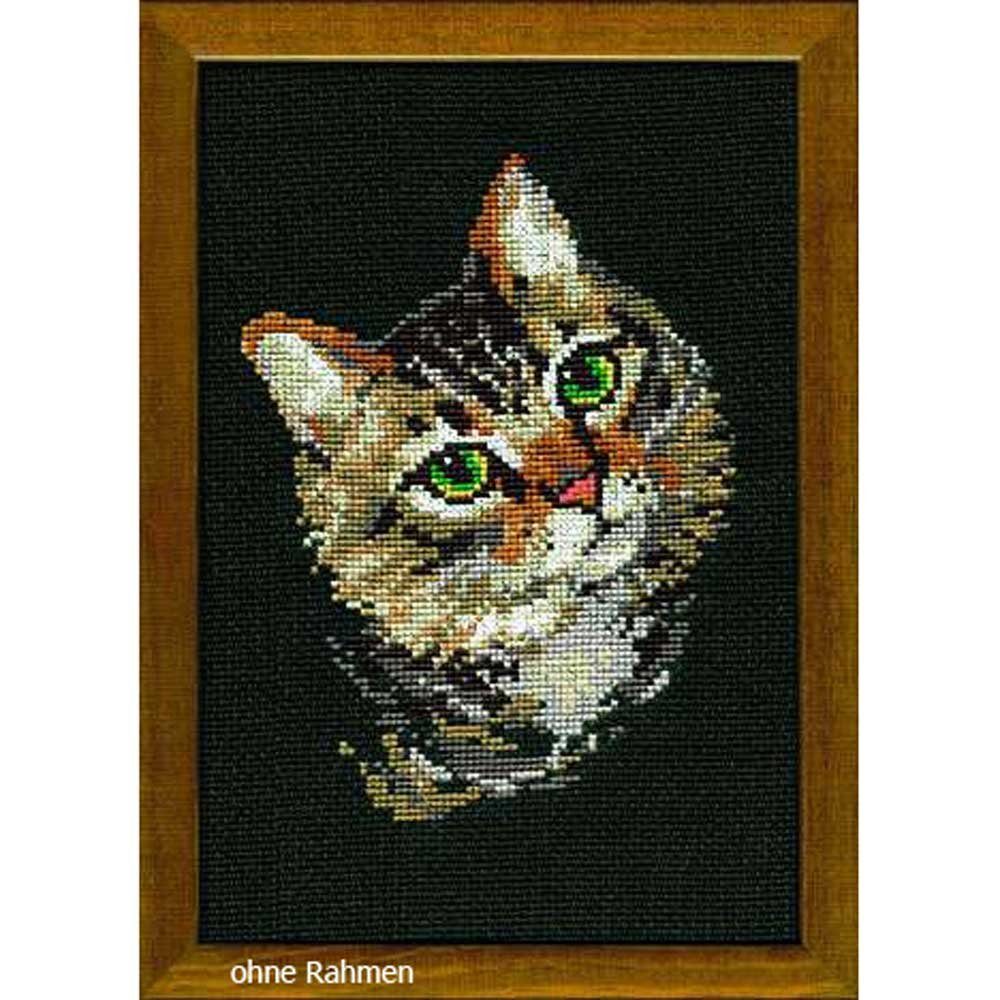 Riolis Kreativset Riolis Kreuzstich-Set "Graue Katze", Zählmuster, (embroidery kit by Marussia)