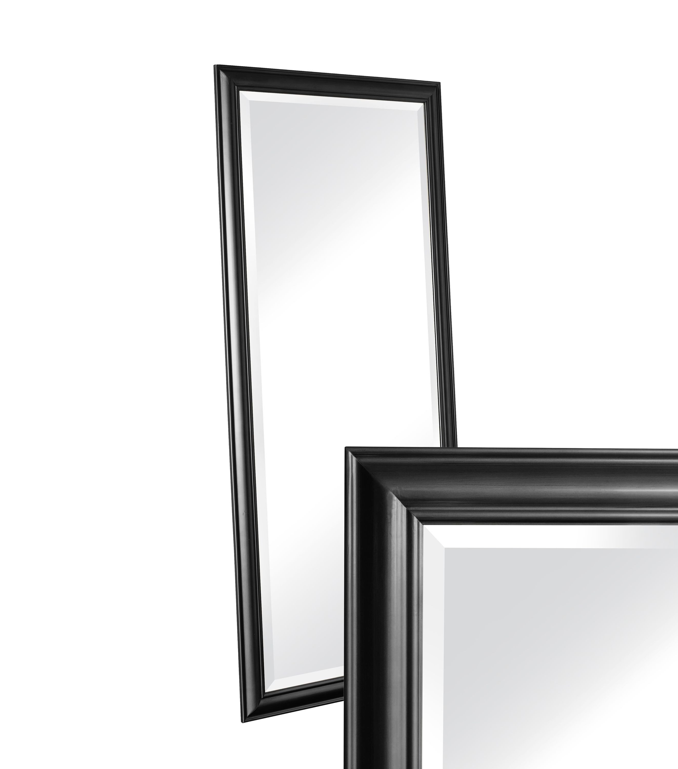 dasmöbelwerk Wandspiegel Wandspiegel Schlicht Schwarz 180x80 cm XL Spiegel Ganzkörperspiegel