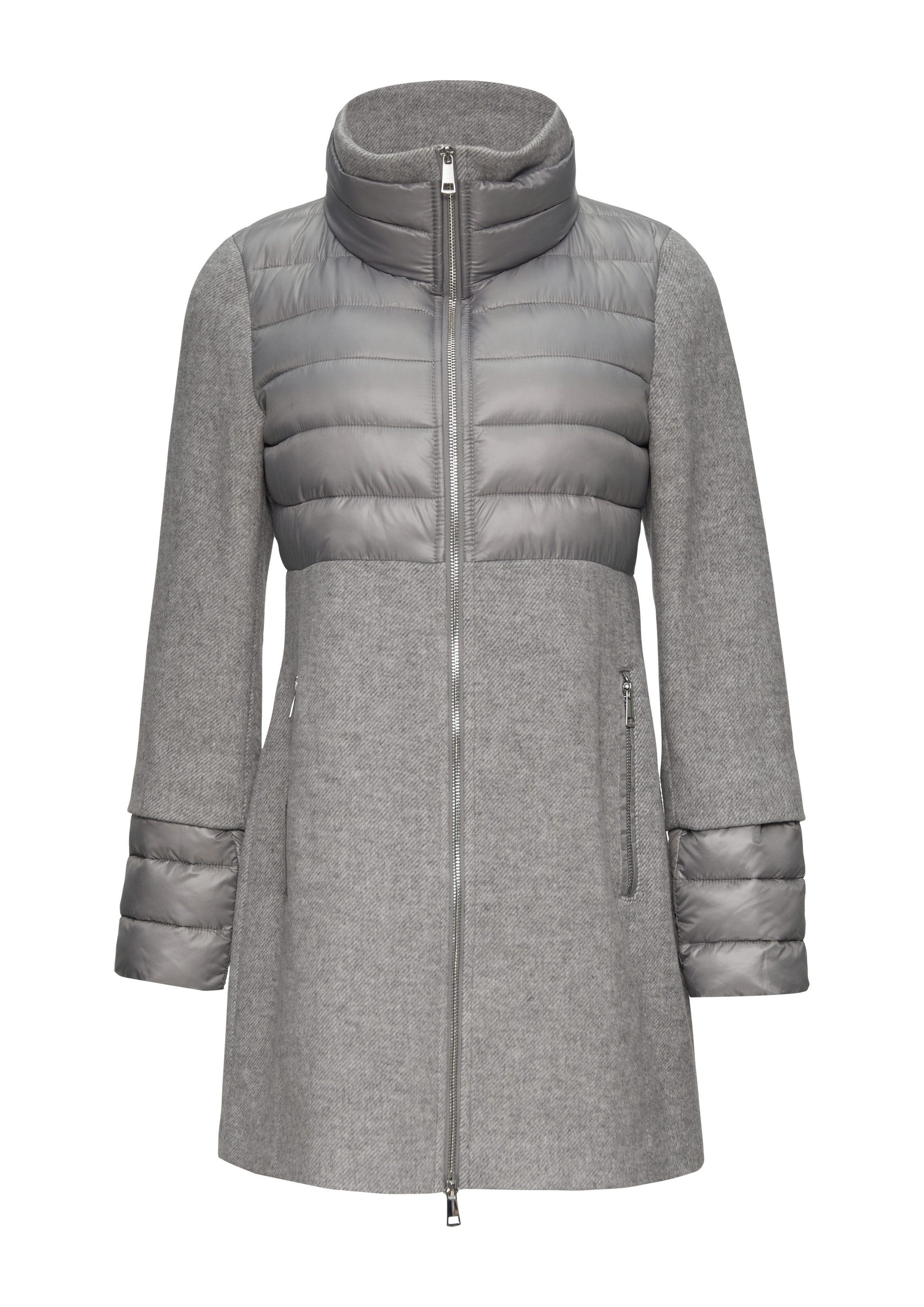 s.Oliver Wintermantel Outdoor-Mantel Mantel im Fabricmix mit hohem Stehkrag günstig online kaufen