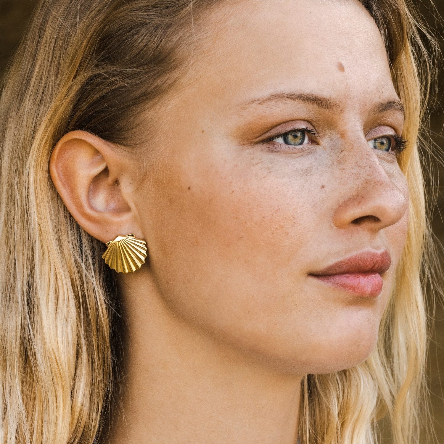 Noelani Paar Ohrstecker Noelani Ohrstecker für Damen, Edelstahl, Muschel (Ohrstecker, 4-tlg)