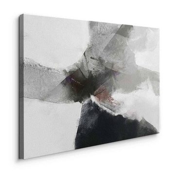 DOTCOMCANVAS® Leinwandbild Excellence, Leinwandbild weiß schwarz moderne abstrakte Kunst Druck Wandbild