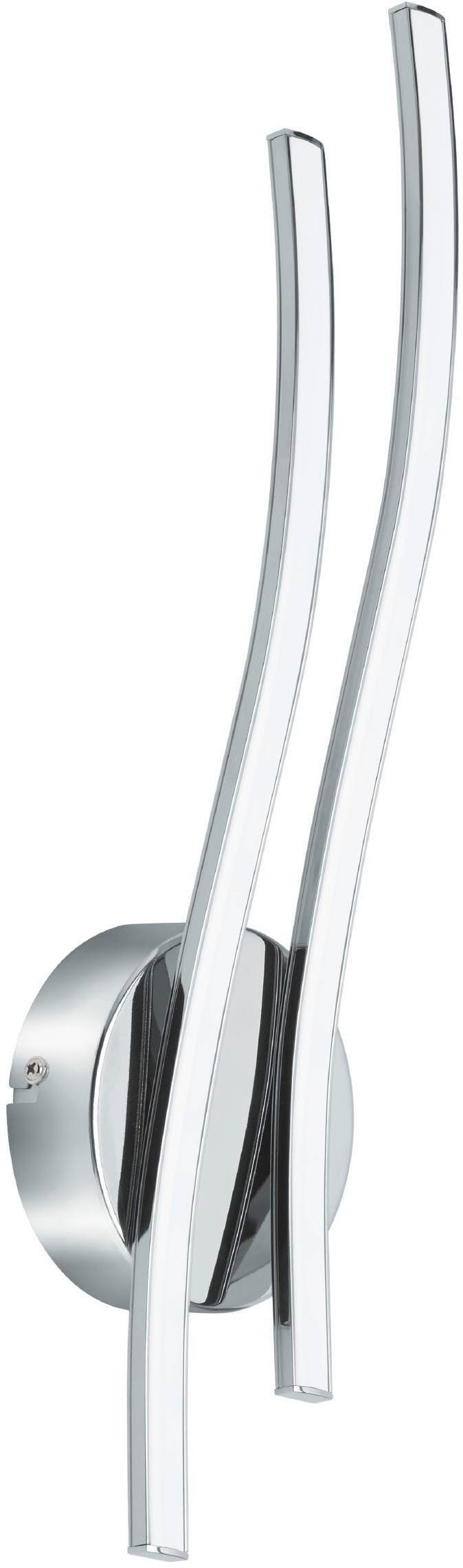 EGLO Wandleuchte Valmora Wandlampe, Alu und Kunststoff, Wohnzimmerlampe, Flurlampe, LED fest integriert, Warmweiß, EGLO LED Wandlampe Valmora, Kunststoff, Farbe: Chrom
