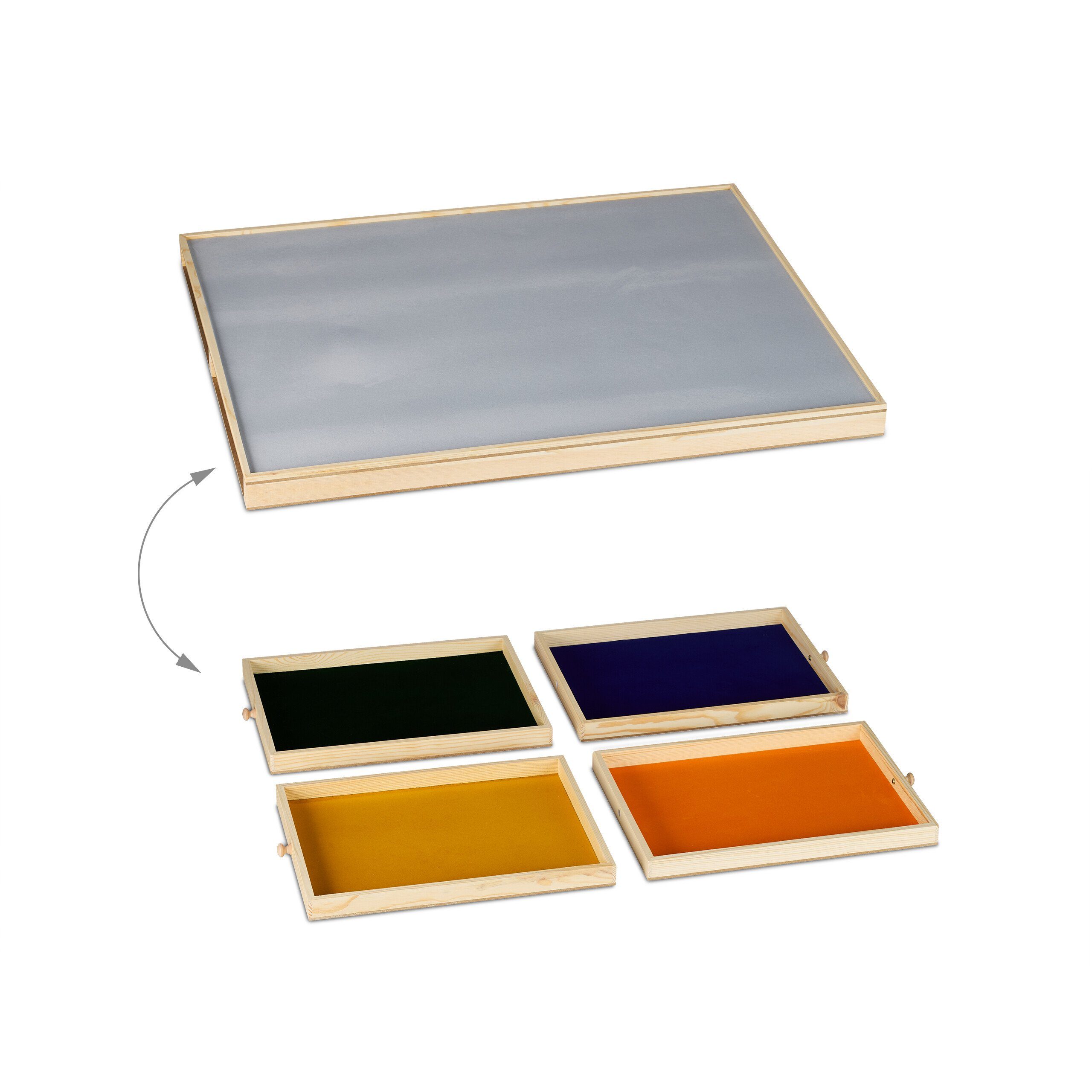 RELAX4LIFE Puzzletisch Mit 4 Schubladen - 80x65cm Puzzlebrett Für Bis Zu 1500 Teile