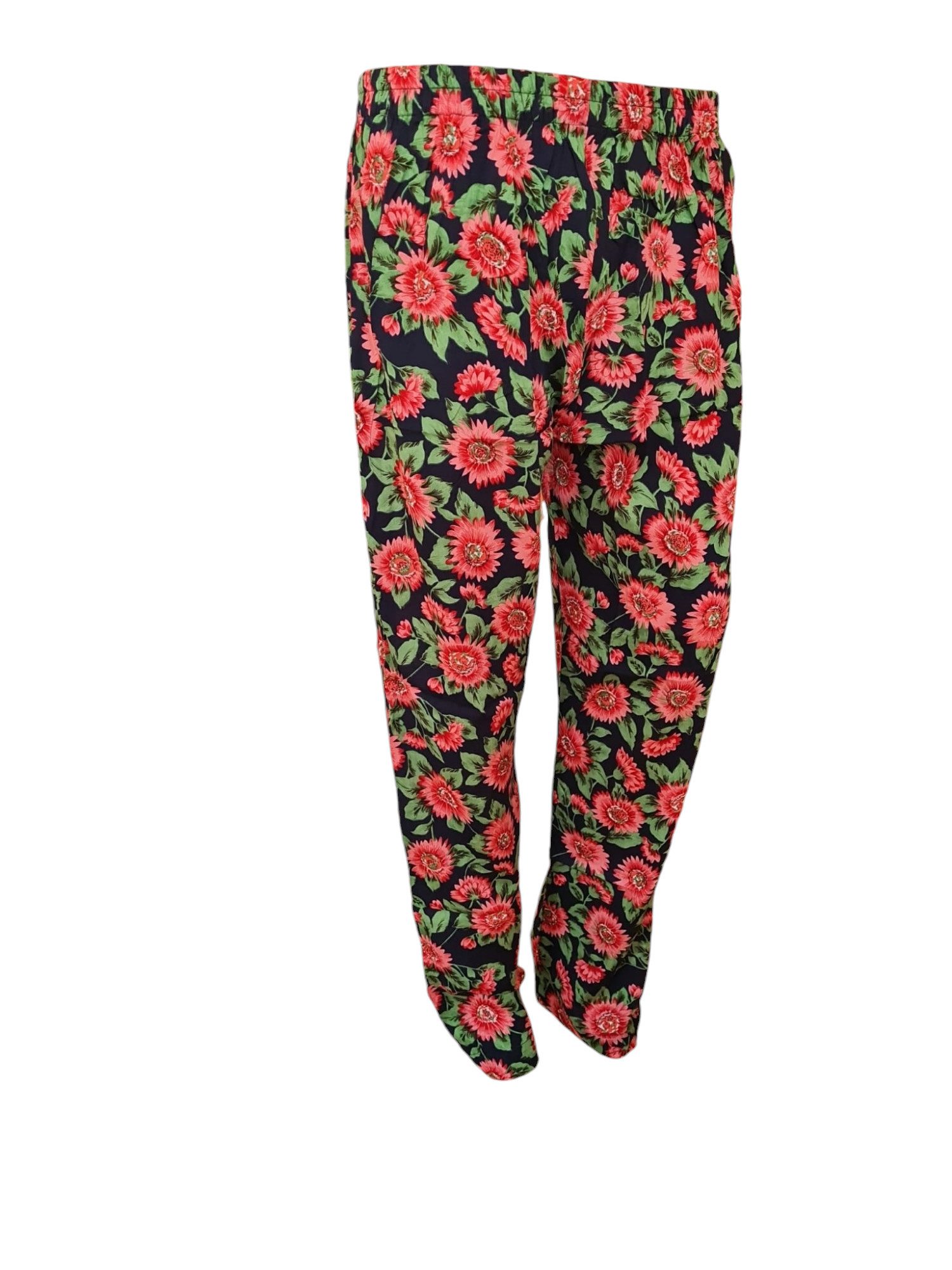 PfauGermany Pyjamahose Pink Flower Freizeithose