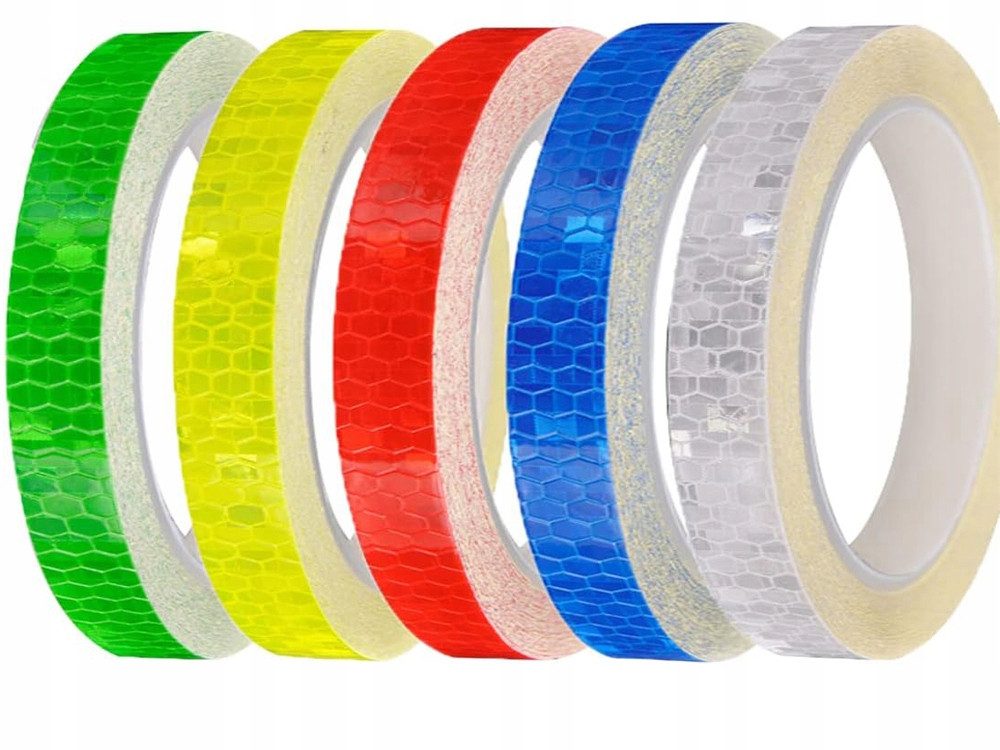 VERK GROUP Reflektorband Reflektorfolie Reflexband Selbstklebend 8m x 1cm Reflektierendes Band, Selbstklebend, wetterfest, individuell zuschneidbar