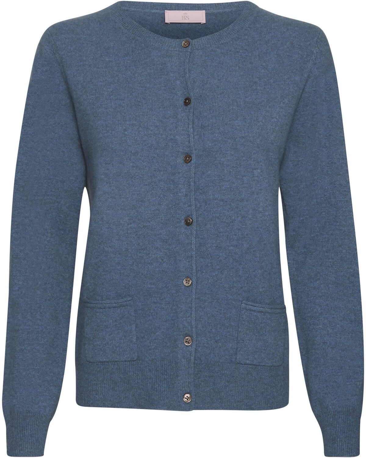 Brigitte von Schönfels Strickjacke Kaschmir Rundhals-Cardigan