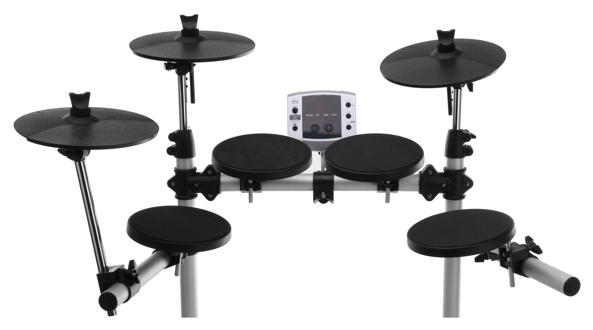 XDrum E-Drum DD-400 E-Drum-Komplettset mit Hocker und Kopfhörer, 14-St., mit Kopfhörer, Drumhocker, Schule & Sticks