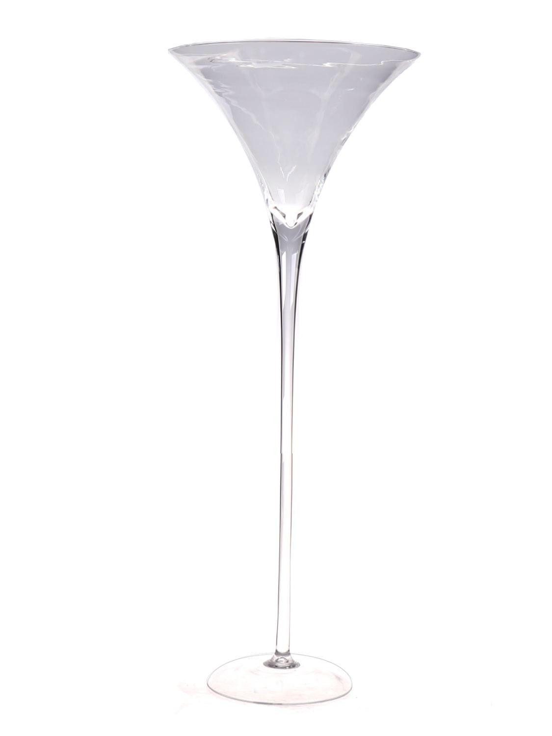 INNA-Glas Cocktailglas Deko Glas SACHA AIR, auf Standfuß, transparent, 90cm, Ø35cm, Glas