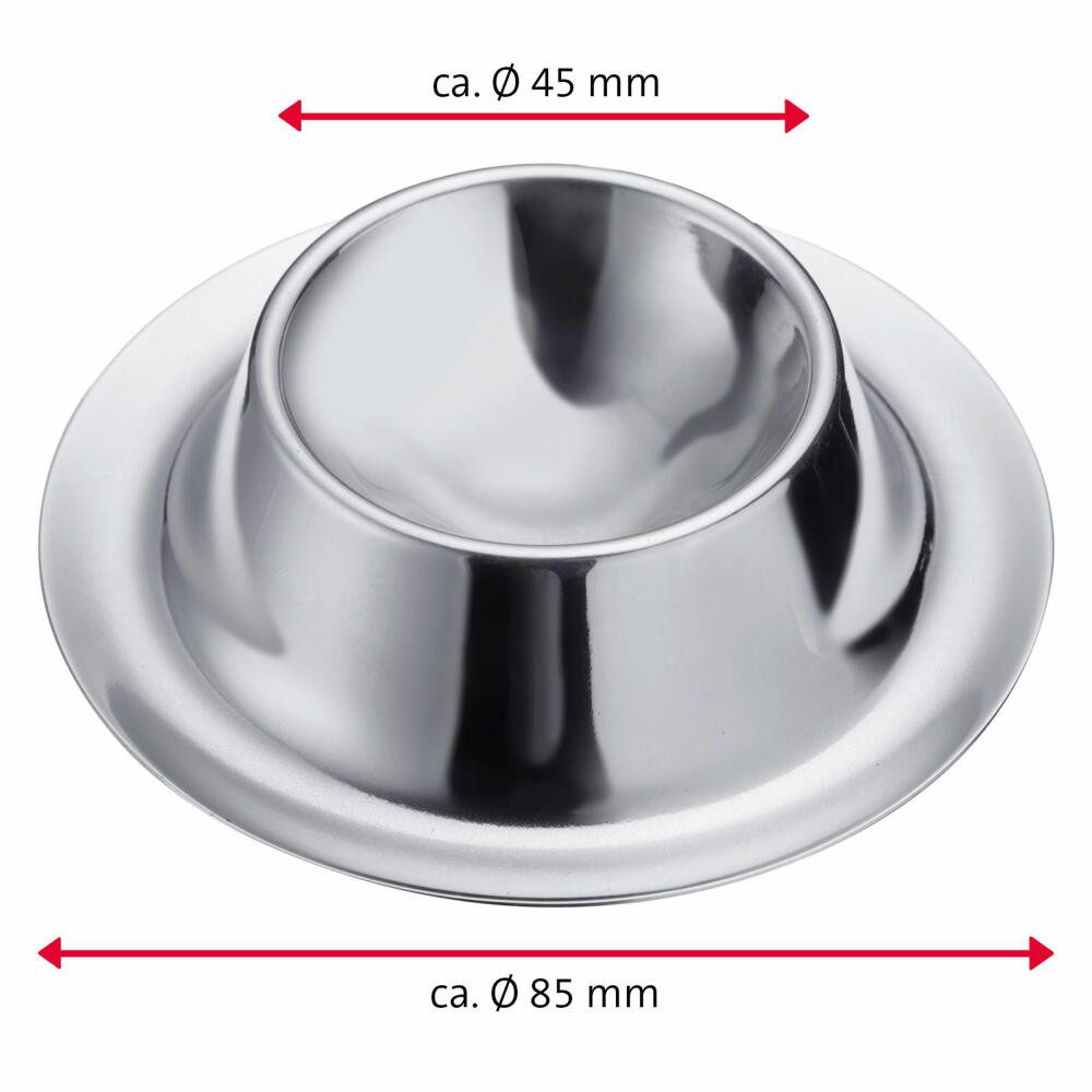 WESTMARK Eierbecher 6 Stk., rund, stapelbar, ø 8,5 cm, Rostfreier Edelstahl, Silber