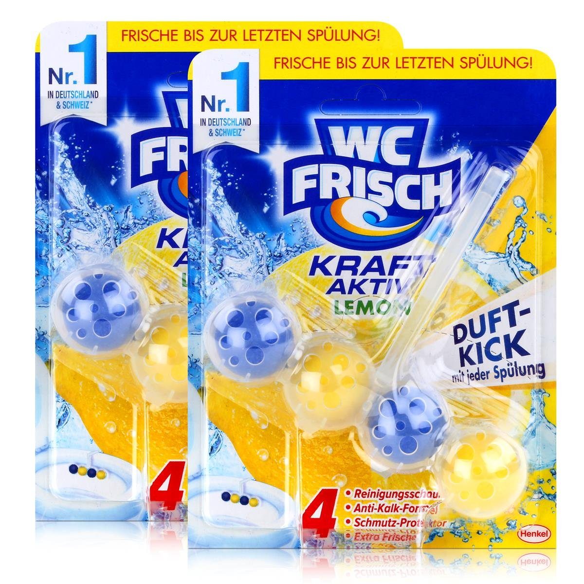 WC Frisch 2x Henkel WC Frisch Kraft Aktiv Lemon mit 4-facher Aktivstoff-Kombinat WC-Reiniger
