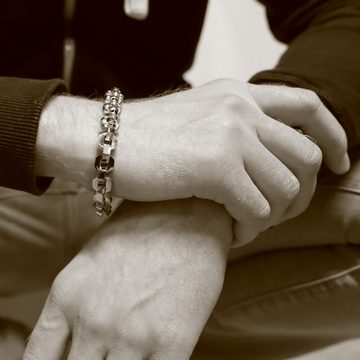 DALMARO.de Edelstahlarmband Edelstahl Armband BRUSHED ZONE, Herren Armband inkl. Schmuckschachtel
