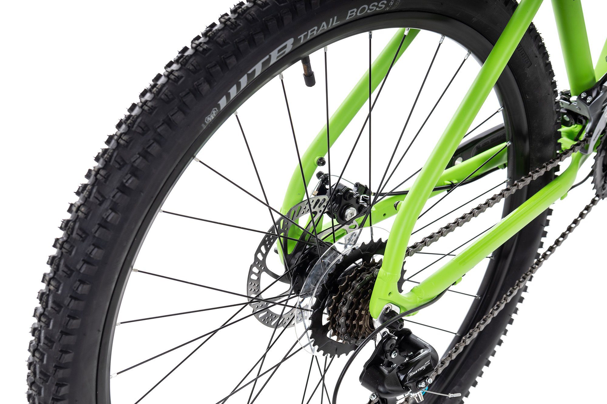 2023, Axess Kettenschaltung, Mountainbike green MTB-Hardtail Gang grün RD-TX800-7 Schaltwerk, 14 Shimano SANDEE Axess matt