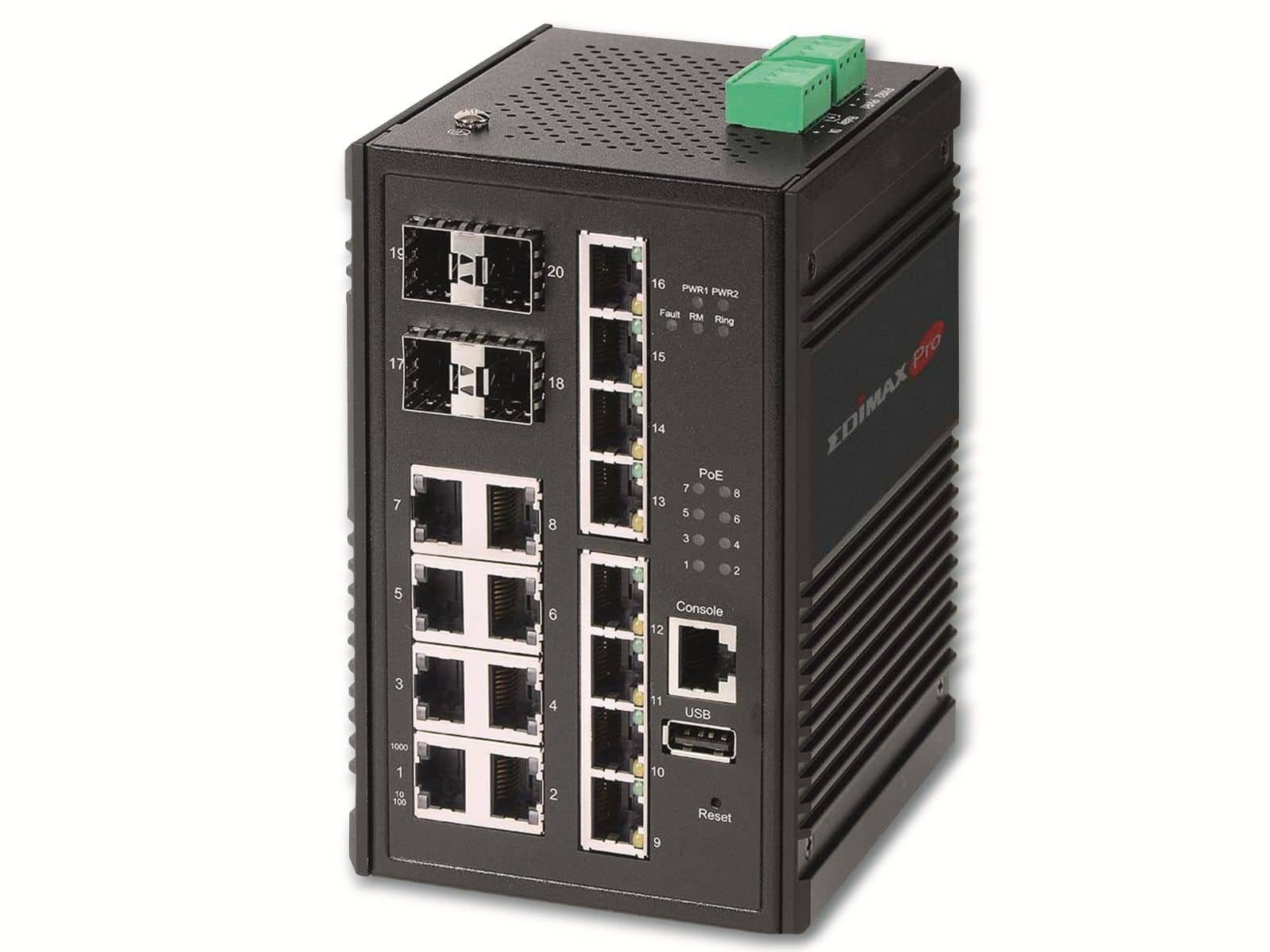 Edimax EDIMAX 16-Port IGS-5416P, Netzwerk-Switch Industrie-Switch