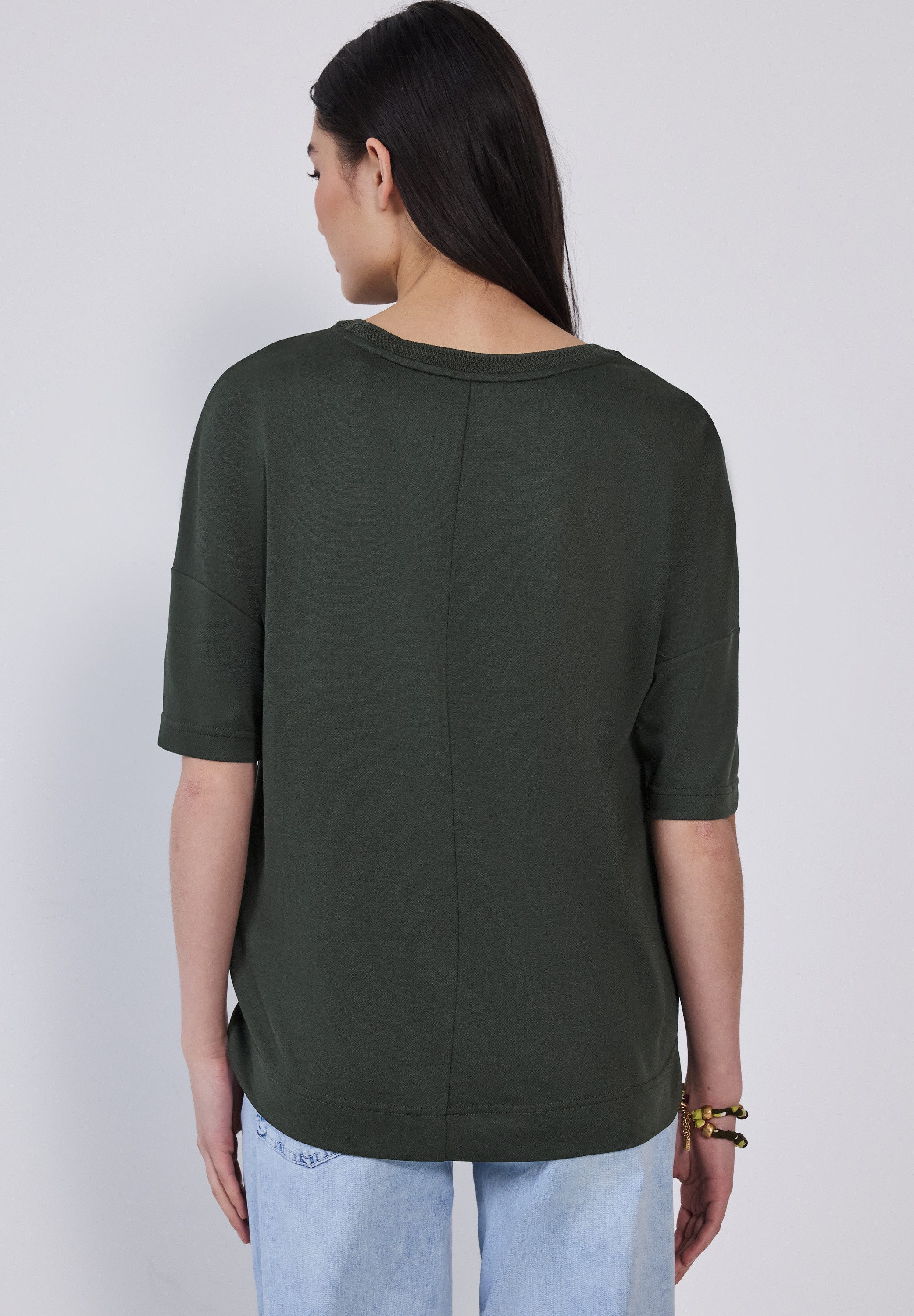 STREET ONE STUDIO T-Shirt aus softem Materialmix