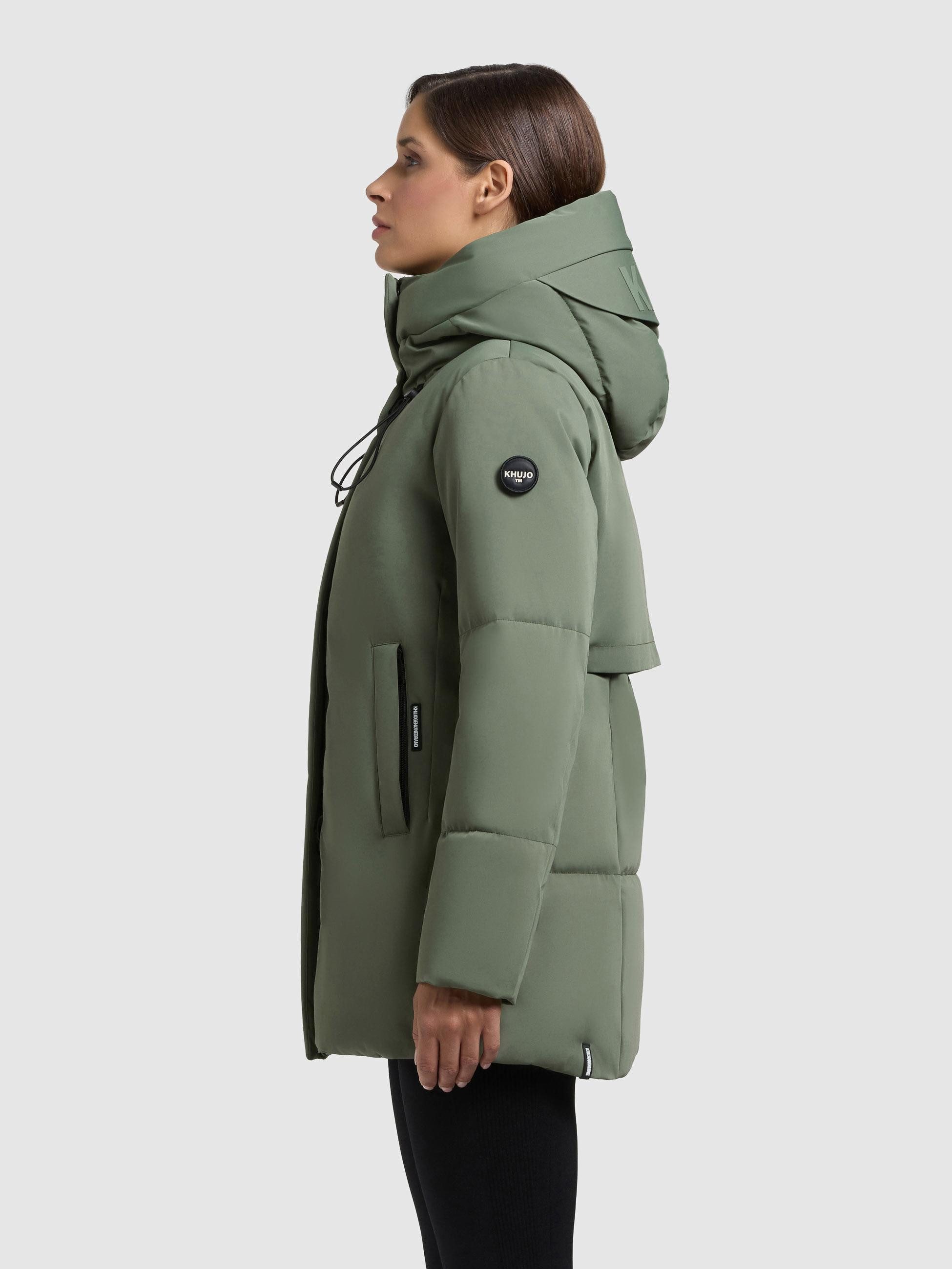 khujo Kurzmantel Allap Warmer Damen Mantel mit innenliegenden Rucksack-Träg günstig online kaufen