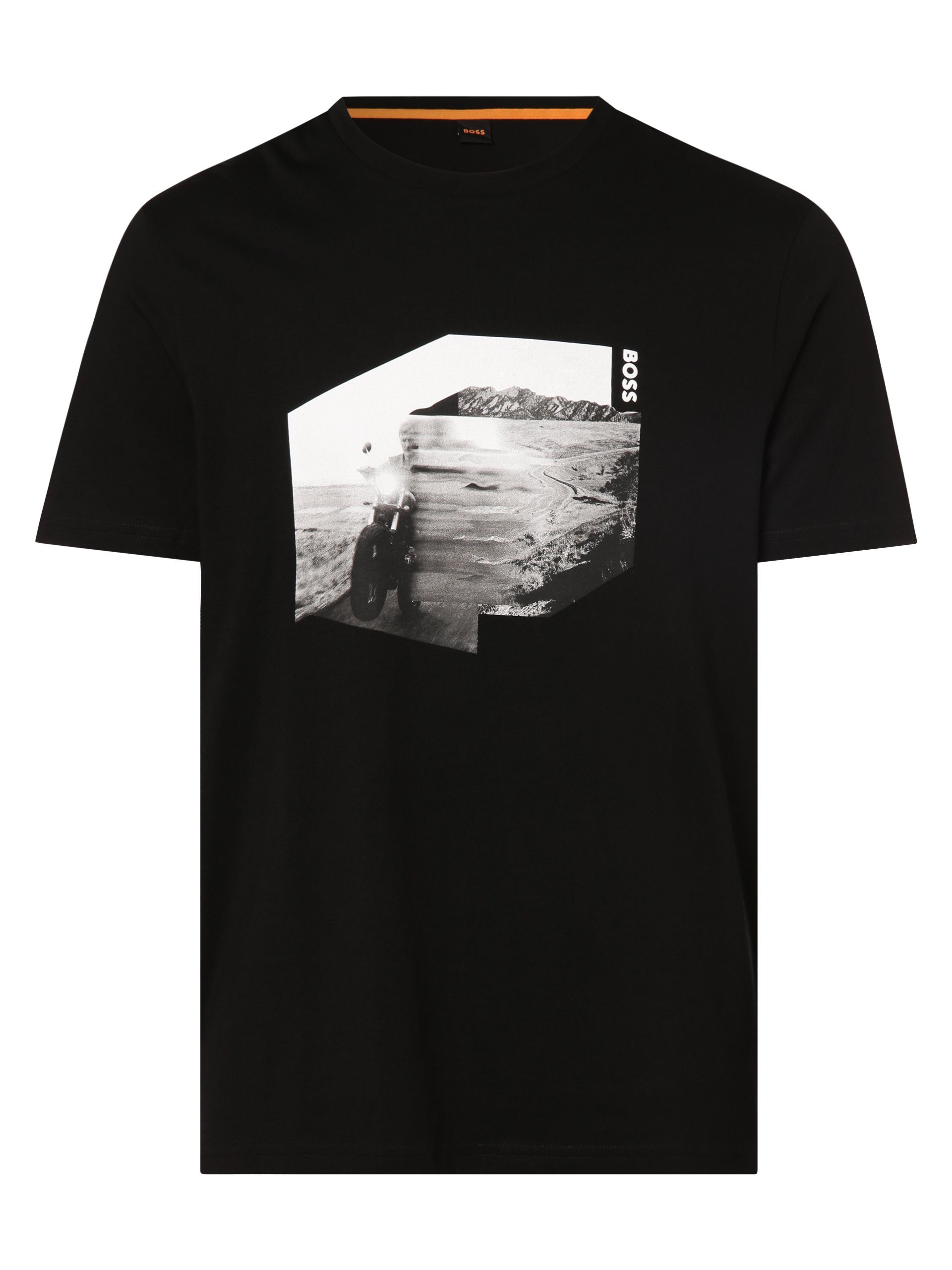 BOSS ORANGE T-Shirt Teglow schwarz