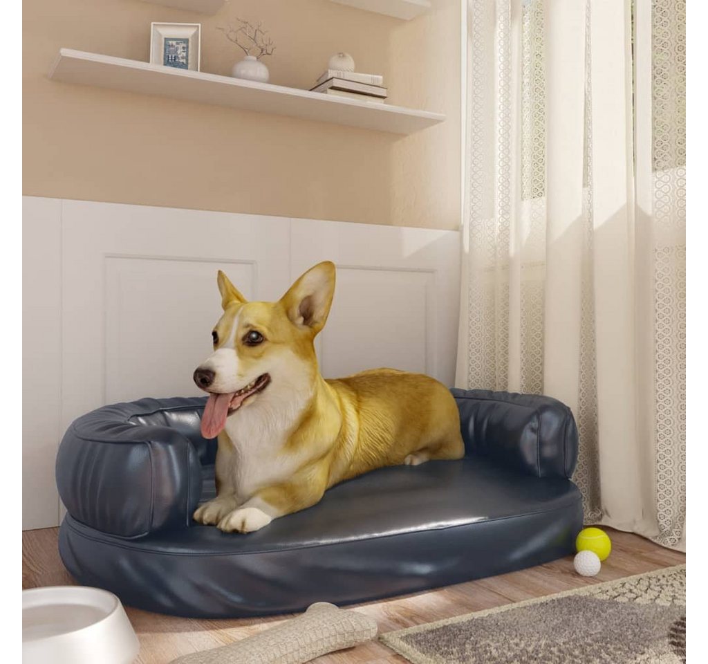 Thumbnail - furnicato Tierbett Hundebett Ergonomisch Schaumstoff Dunkelblau 75x53cm Kunstleder