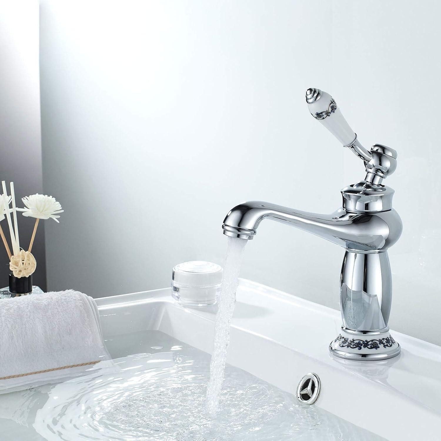 LuxusKollektion Waschtischarmatur Retro Wasserhahn Messing Einhebelmischer günstig online kaufen