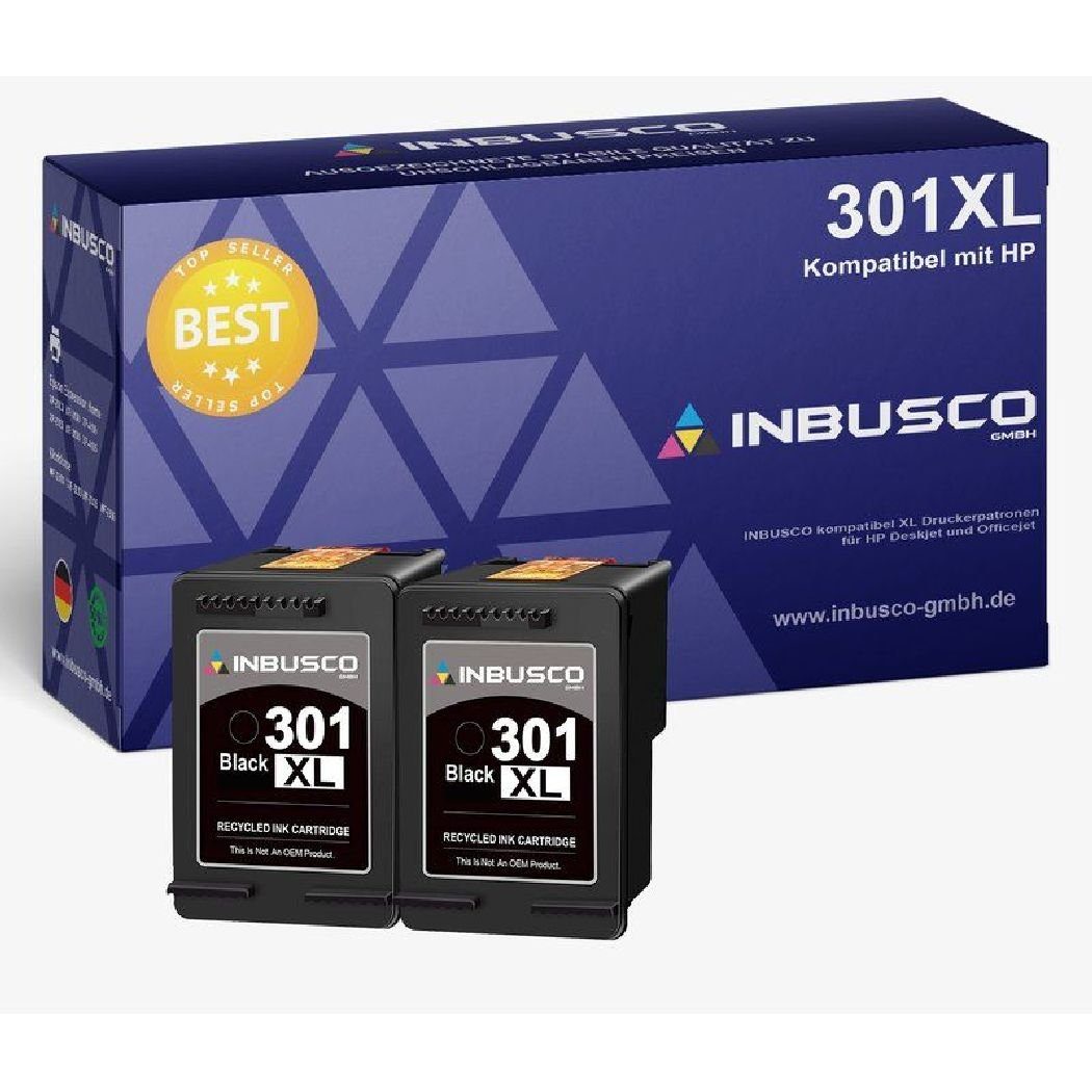 Inbusco 2x Tintenpatronen HP 301 XL (2 Black) ... Tintenpatrone