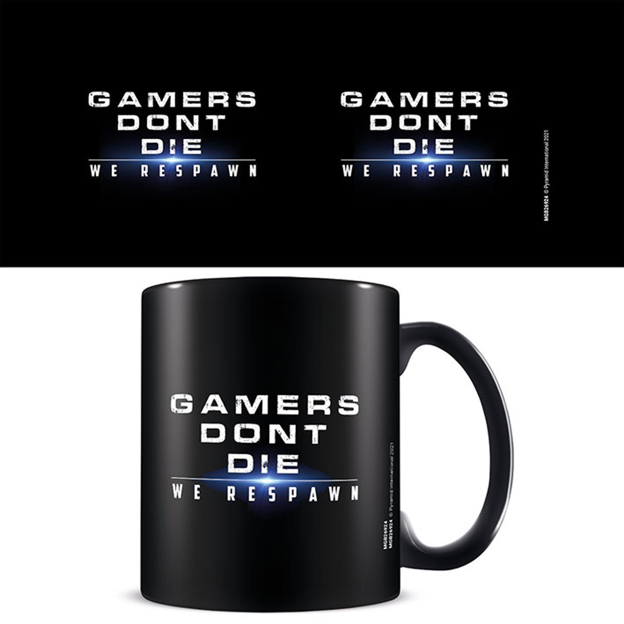 Tasse Gamer - Lizenz Tassen 3D - Gamers Don't Die Black